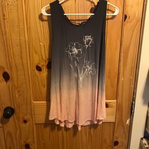 TORRID ombre tank w/ 🌸 design